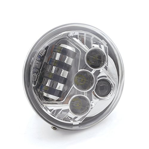 LED ヘッドライト Harley Davidson(ハーレーダビッドソン) 2002-2016年 VRSCA V-ROD VRSCDX車用 10V-32V 60W シルバー 一年保証付き