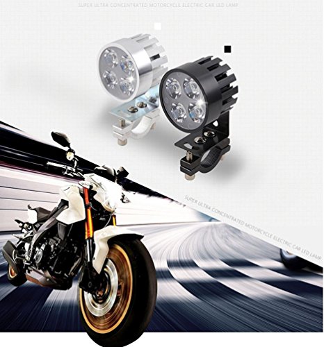 TohoAuto バイク用LED ヘッドライト 12V 防水 オートバイ 2個セット (ブラック）