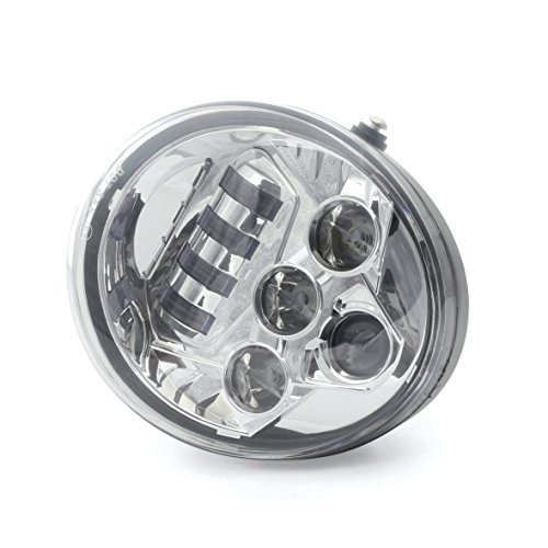 LED ヘッドライト Harley Davidson(ハーレーダビッドソン) 2002-2016年 VRSCA V-ROD VRSCDX車用 10V-32V 60W シルバー 一年保証付き