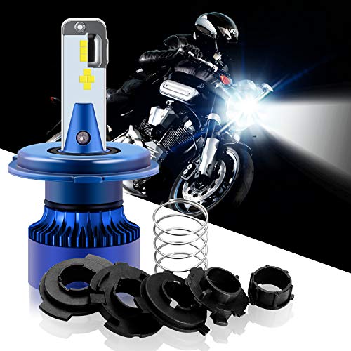 WinPower バイク用 LEDヘッドライト H4 H6 PH7 PH8 交換用LEDバルブ 高輝度CREEチップ搭載 Hi/Lo 切替式 6000K 4000lm 直流用　ホワイトビーム 冷却ファン内臓 5個口金付き 2年保証