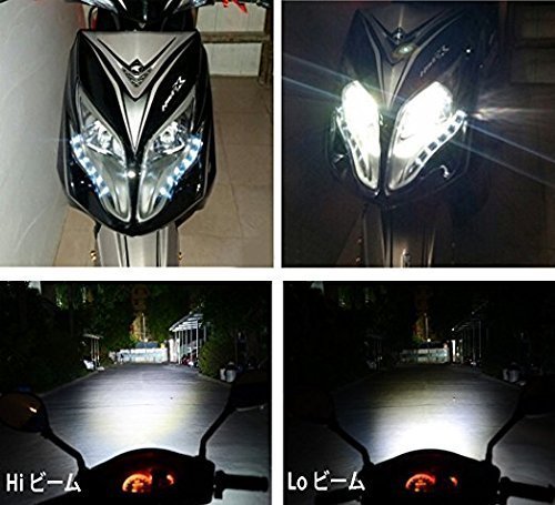 ヘッドライト Street Cat H4/HS1 バイク用ledヘッドライト 12V-80V 20W 対応 Hi/Lo切替 M4 冷却ファン内蔵