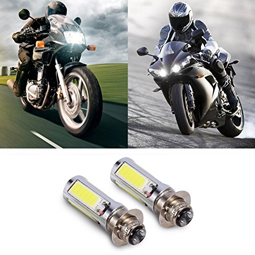 【2個入り】バイクLEDヘッドライト ヘッドライトバルブ COB LEDライトバルブ 12V 20W COBチップ 高輝度 高い発光効率 純正交換用 簡単なインストール 超長寿命 安定性 ホワイト H6M PX15d P15D25-1ソケットに適用