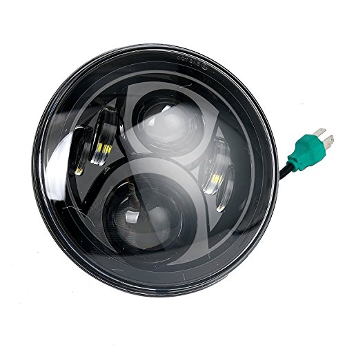 YaeTek LED ヘッドライトバイク 最新型 7インチ H4/H13 Hi/Lo オートバイ ハーレー 爆光60W 1個 12-24V兼用