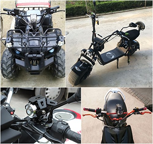 バイク用 LED ヘッドライト プロジェクター 砲弾型 防水 実際電力 10W 3000LM 12Vー80V ストロボ機能