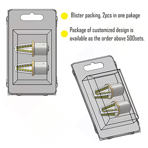 Wiseshine ba15s p21w 1156 g18 led オートcanbus 電球 DC9-30v 3年間の品質保証（2パック) ba15s 48smd 2835 真っ白
