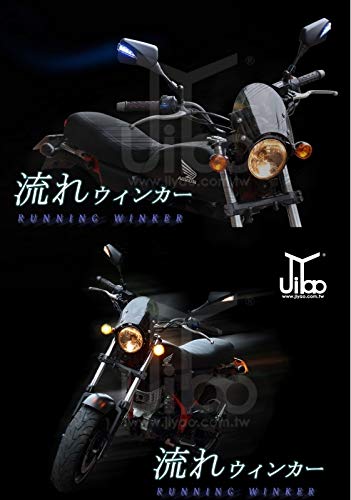 G-Parts バイク LEDウインカーミラー 10mm 180日製品保証 流れるシーケンシャルウインカー オプションランプ/ホワイトLED JY005