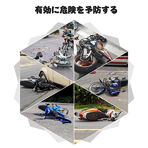 Singertop バイクミラー メッキミラー バーエンドミラー 左/右セット 取付穴8mm径 正ネジ 取り付け簡単 角度調整 広い視野