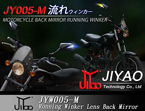 G-Parts バイク LEDウインカーミラー 10mm 180日製品保証 流れるシーケンシャルウインカー オプションランプ/ホワイトLED JY005
