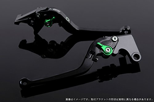 SSK アジャストレバー スタンダード可倒式 レバー本体カラー:ブラック アジャスターカラー:グリーン Ninja ZX-14R ABS High Grade 2016-2018 KA0406920-GN