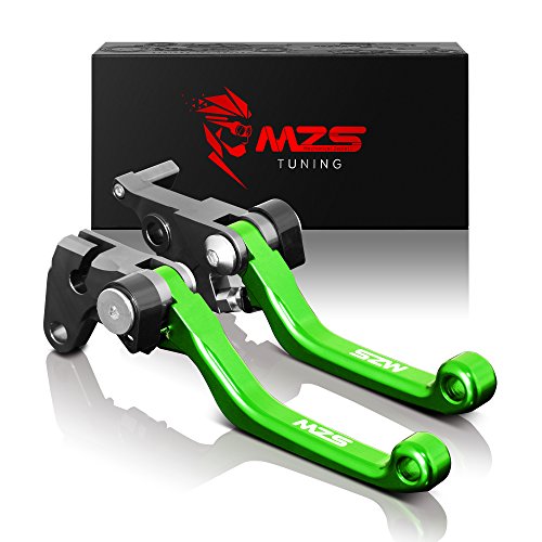 MZS ブレーキ クラッチ ショート レバー 用 カワサキ Ninja250 13-17年/ Ninja250R 08-12年/ Ninja250SL 15-17年/ Ninja300R Z300 13-17年/ Ninja400 18年/ VERSYS-X300 KLE300​ 17-18年 グリーン