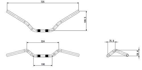 EFFEX(エフェックス) ハンドル EZ-FIT BAR 純正比30mmバック スチール ブラック XL1200X(11-15)/XL883N(10-15) EHD103-30