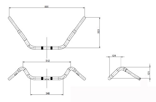 EFFEX(エフェックス) ハンドル EZ-FIT BAR 純正比50mmバック スチール ブラック FLSTF(07-11) EHD303-50B