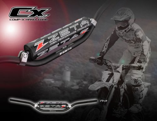 ジータ(ZETA) CXハンドルバー 7/8バー MX-123 バークランプ部外径φ22.2mm アルミ ブラック ZE09-1231