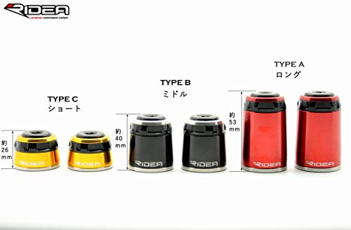 RIDEA ハンドルバーエンド ミドルタイプ カラー:シルバー ハンドル内径15.5-18mm SSB-1B-SE-SR