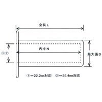 キジマ(kijima) NICEネオミニグリップ L110 22.2mm 非貫通 汎用 レッド 201-6734