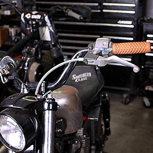 VANS x CULT バンズ カルト 正規 コラボレーション ハーレー バイク用 ゴム製 ワッフル ハンドル グリップ 1 インチ用 7/8インチ用 計5色 (BLACK ブラック 7/8 inch)