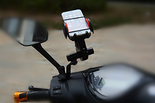 Surf station 汎用 クランプバー 六角レンチ付き ドライブレコーダー 携帯 カメラ用 バイクのサイド左右ミラーに簡単取付可能 360度回転
