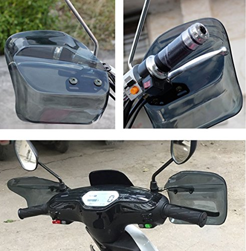 XSAJU ナックルガード スモーク バイザー ハンドガード ハンドルカバー 汎用 バイク・スクーター用