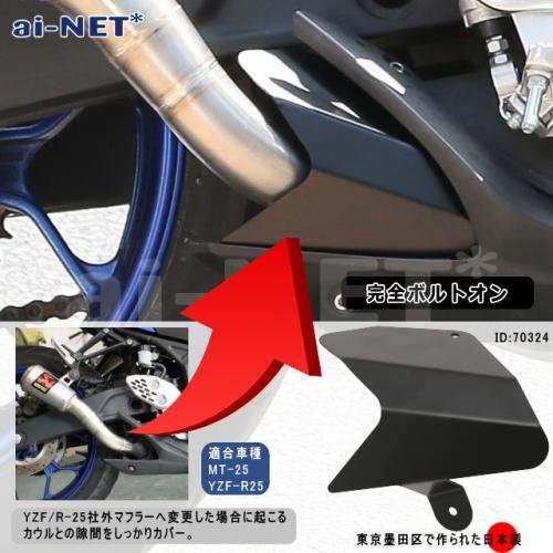 【アイネット製】AKRAPOVIC/アクラポヴィッチ YZF-R25/R3 MT-25/03スリップオン MOTO-GP STYLE 用 マフラーカバー【S-Y2SO11-AHCSS 適合】