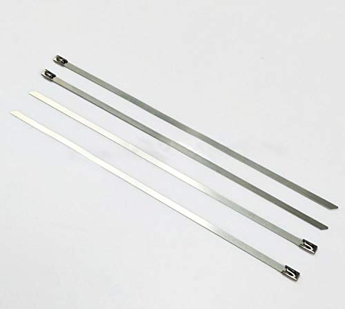 高耐久 耐熱 耐腐食 ステンレス タイラップ インシュロック 結束バンド 4.6mm X 300mm 4.6mm厚 (50本)