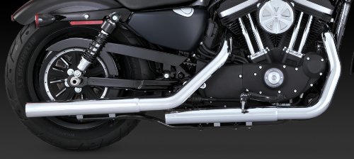 Vance&Hines(バンスアンドハインズ) スリップオン マフラー STRAIGHT SHOTS HS (ストレートショット HS) スチール クローム スポーツスターファミリー(14-16) 1801-0678 16863