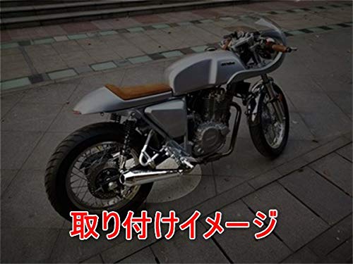 【x-cars】SR400 スリップオン マフラー メガホン サイレンサー ステンレス メッキ 汎用