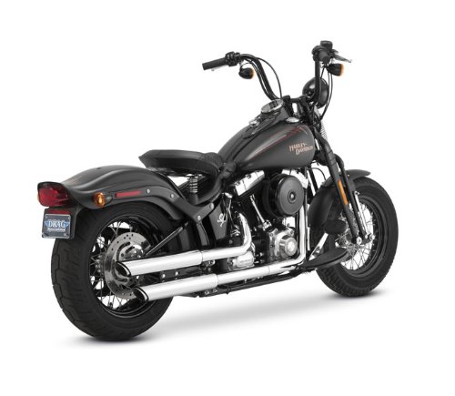 Vance&Hines(バンスアンドハインズ) スリップオン マフラー TWIN SLASH 3inch (ツインスラッシュ 3インチ) スチール クローム ソフテイルファミリー(07-16) FLSTN/FLSTSB専用 1801-0388 16841