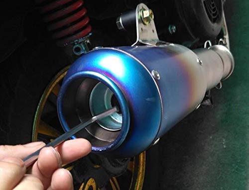 バイク マフラー 消音器 音量調整 45ｍｍ ロング 2本 セット バッフル インナーサイレンサー