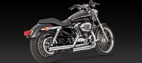 Vance&Hines(バンスアンドハインズ) スリップオン マフラー STRAIGHT SHOTS HS (ストレートショット HS) スチール クローム スポーツスターファミリー(04-13) 1801-0088 16819