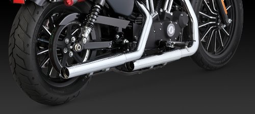 Vance&Hines(バンスアンドハインズ) スリップオン マフラー STRAIGHT SHOTS HS (ストレートショット HS) スチール クローム スポーツスターファミリー(14-16) 1801-0678 16863