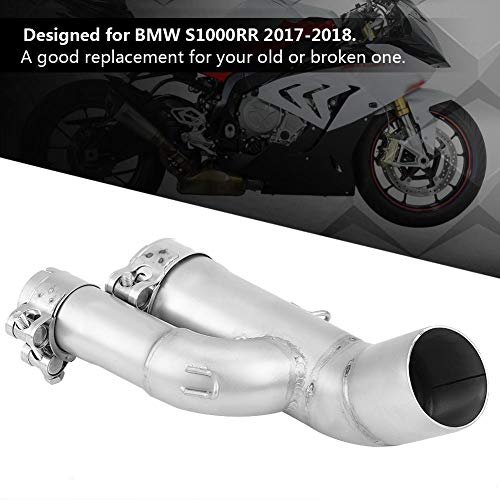 KIMISS ステンレス鋼製 オートバイ排気管 ミドルリンクパイプ 接続システム S 1000RR 2017-2018用