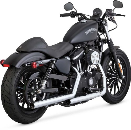 Vance&Hines(バンスアンドハインズ) スリップオン マフラー STRAIGHT SHOTS HS (ストレートショット HS) スチール クローム スポーツスターファミリー(14-16) 1801-0678 16863