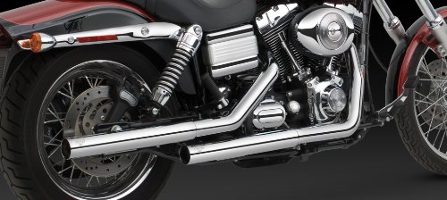 Vance&Hines(バンスアンドハインズ) スリップオン マフラー STRAIGHT SHOTS HS (ストレートショット HS) スチール クローム ダイナファミリー(91-16) FXDF/FXDWG/FLD取付不可 1801-0111 16823