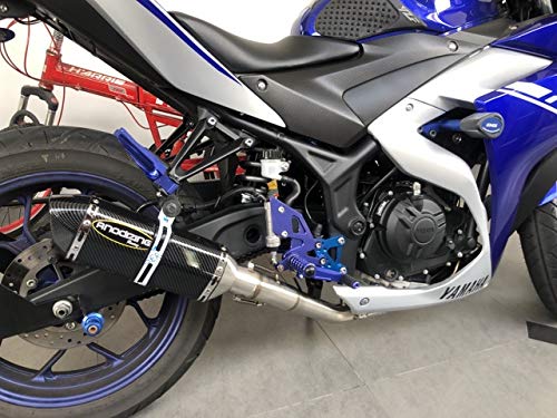 フルエキゾーストマフラー/ステンレスエキパイ/ステンレスサイレンサー ANODIZING RACING Yamaha ヤマハ用 YZF R3 R25 2015-2017