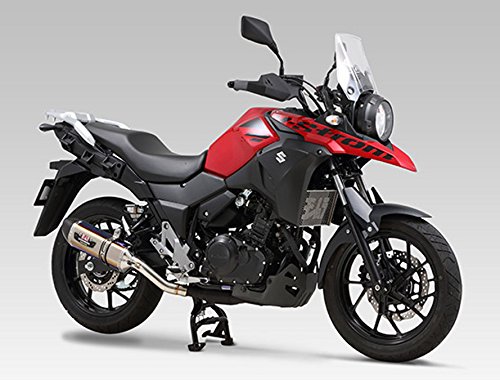 ヨシムラ(YOSHIMURA) スリップオンマフラー R-77S サイクロン カーボンエンド 政府認証 EXPORT SPEC STBC [エキパイ]ステンレス/[サイレンサーカバー]チタンブルー V-STROM250(17) 110-130-5W80B