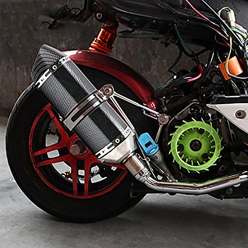 LoveStory スリップオンマフラー バイクサイレンサー 炭素繊維GP 38mm 50.8mm汎用 ステンレス マフラー可取り外し サイレンサー オートバイ ブラック