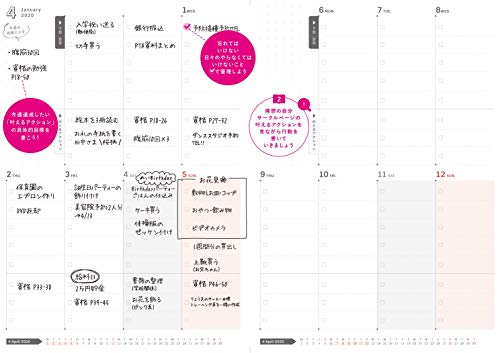 Y-Style ワーキングマザーの手帳 2020年 1月始まり 3月終わり B6 家族 ファミリー スケジュール帳 (ピンク)