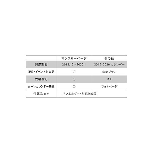 アートプリントジャパン 2019年手帳 マンスリー ポッケ ダイアリー 1000100009