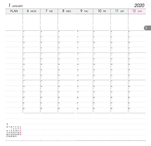 107 生産性手帳 差換用年度スケジュール・週間タイプVサイズ 2020年版