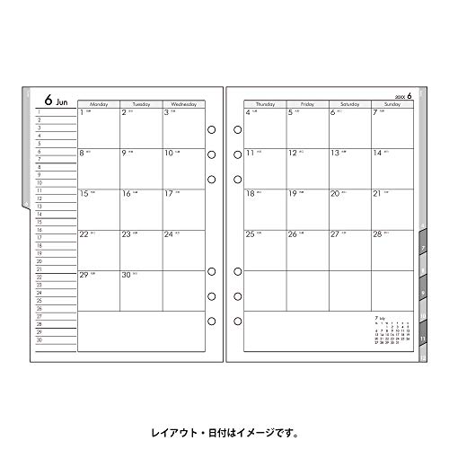 能率 バインデックス 手帳 リフィル 2020年 ウィークリー バーチカルタイプ インデックス付 A5-072 (2019年 12月始まり)