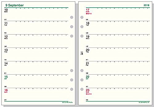 レイメイ藤井 ダヴィンチ 手帳用リフィル 2018年 (2017年12月始まり) ウィークリー A5 2週間 DAR1803