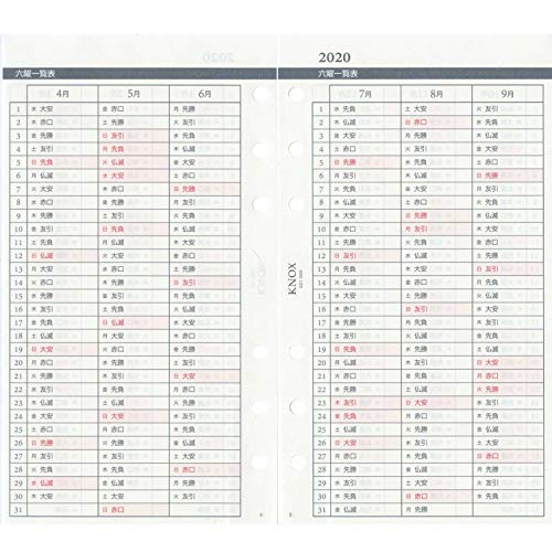 ノックス システム手帳 リフィル 2020年 バイブル ウィークリー 見開き1週間バーチカル 52100520 (2020年 1月始まり)