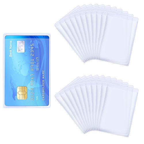 BronaGrand 20枚入り 柔らかく透明マット 銀行カードカバー プラスチック製クレジットカードホルダー 簡単着脱 防水 防塵