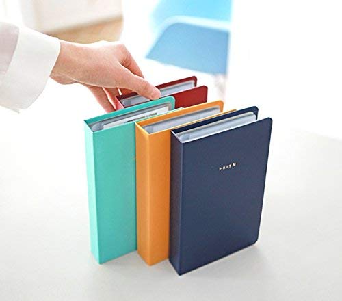 名刺入れ カードケース レームカード 名前カード BOOK ビジネスカードホルダー フォトアルバム 84 Pockets 就職 昇進祝いの贈り物 (Navy)