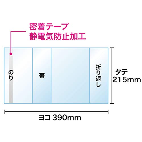 【紫外線大幅カットで日焼け対策】透明ブックカバーA5判青年コミック&実用書用 UVカット 50ミクロン厚（厚口）390x215mm 国産 【50枚】