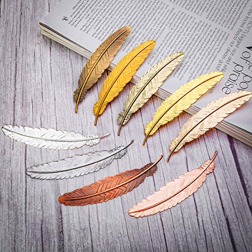 OTOKU しおり 羽 8枚セット ブックマーク bookmark ステンレス製 8色入り しおりコレクション (新型8色)