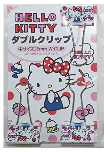 サンリオ ハローキティ Sanrio Hello Kitty Doubleペーパークリップ3個セットピンチ2.5 CM Office Stationery