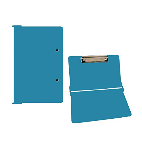 CLEANLEADER クリップファイル ボード、折り畳み式クリップボード、看護クリップボード、軽量アルミニウム構造 - ブルー