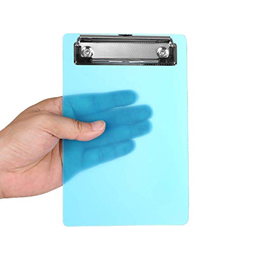 A6 ミニサイズ クリップボード Mymaznメモ帳用クリップボード ポケットサイズ 12cm x 18cm 半透明 5色 (10個セット)