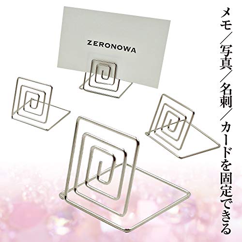 ZERONOWA メモホルダー メモクリップ カードスタンド 結婚式 レストラン 卓上 装飾 (20個セット)